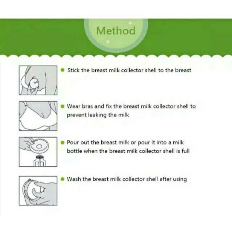 Cmbear breast milk Collection Shell/ Penampung tetesan Asi 2pcs