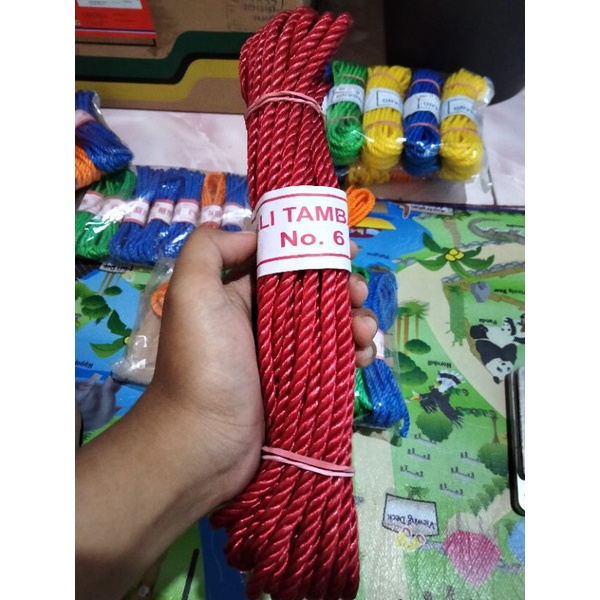 TALI TAMBANG/TALI TAMPAR/TALI NYLON 6 MM -+ 10 METER