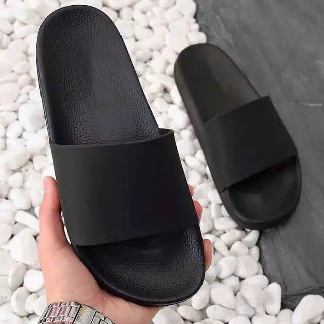 Sendal Pria Slide Kickers Urban Bahan Kulit Santai Nyaman Jalan NgemalL HangOut Kekinian Semi Formal