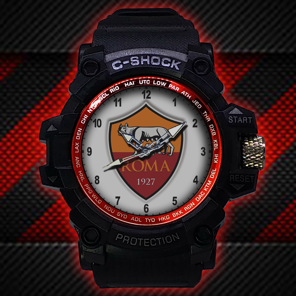 (ISTIMEWA BOSSQUE) JAM TANGAN AS ROMA LIST MERAH - EXCLUSIVE