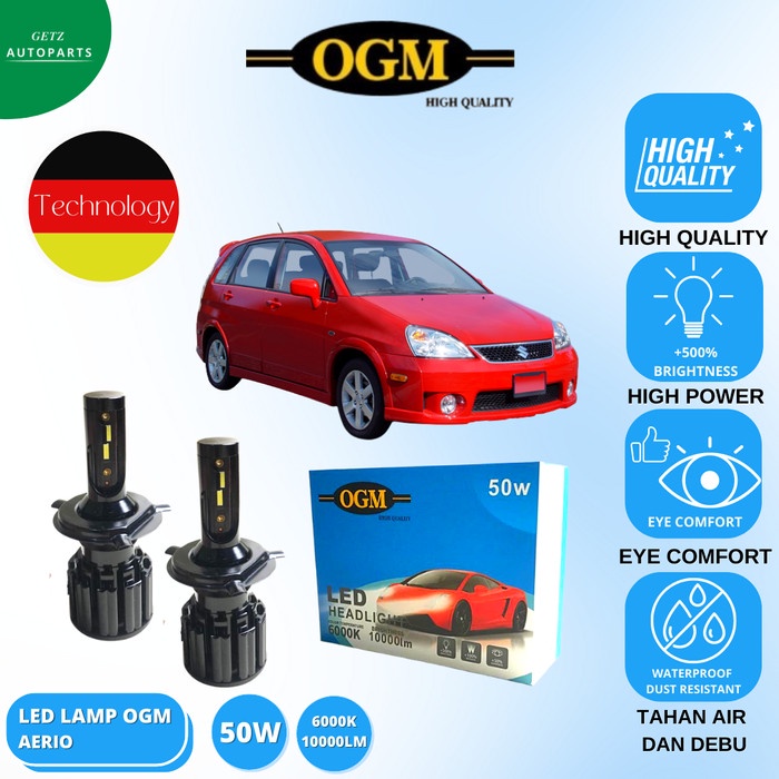 Lampu Mobil LED Suzuki Aerio Sepasang Super Terang - 32V 50W 6000K PUTIH BERKUALITAS TINGGI OGM