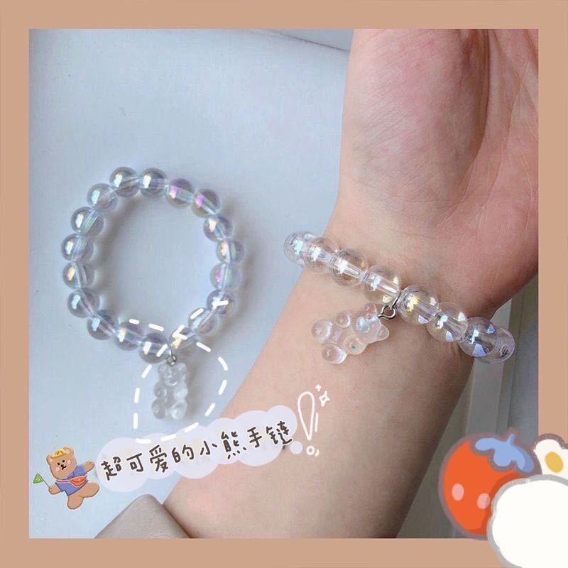 Bracelet Bear Soft Candy Crystal Bracelet Student Simple Personality Couple Girlfriend Gift Tide Hand Accessories