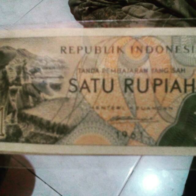 Uang Kuno Uang Kertas Lama 1 Rupiah Tahun 1961