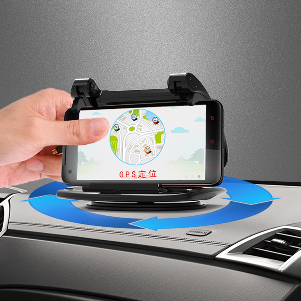 H6 360 Degree Rotate Adjustable Dashboard Non-slip Self-adhesive Base Mobile Phone Holder