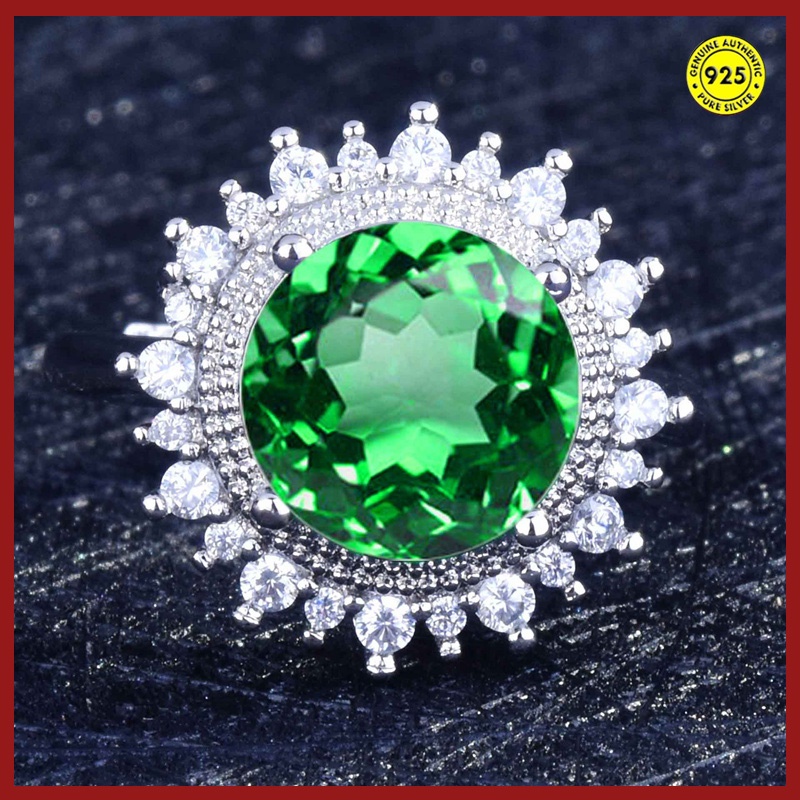 Cincin 5 Karat Dengan Batu Permata Emerald Warna Warni Untuk Wanita