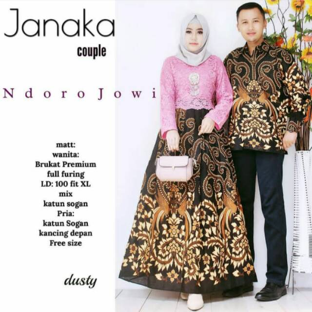 GROSIR COUPLE GAMIS BROKAT JANAKA COUPLE