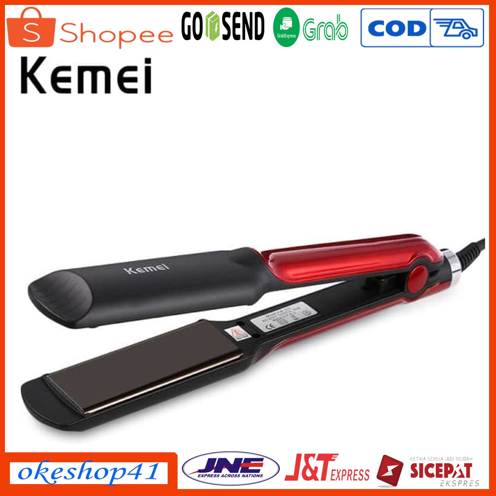 Kemei Catokan Rambut KM-531 catok rambut lurus temperatur suhu