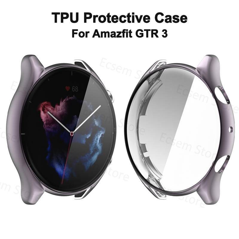 Case Tempered Glass Pelindung Layar Smartwatch Huami Amazfit Gtr 2 2e 3 Pro Amazfit Gtr2 Gtr2E Gtr3 Pro