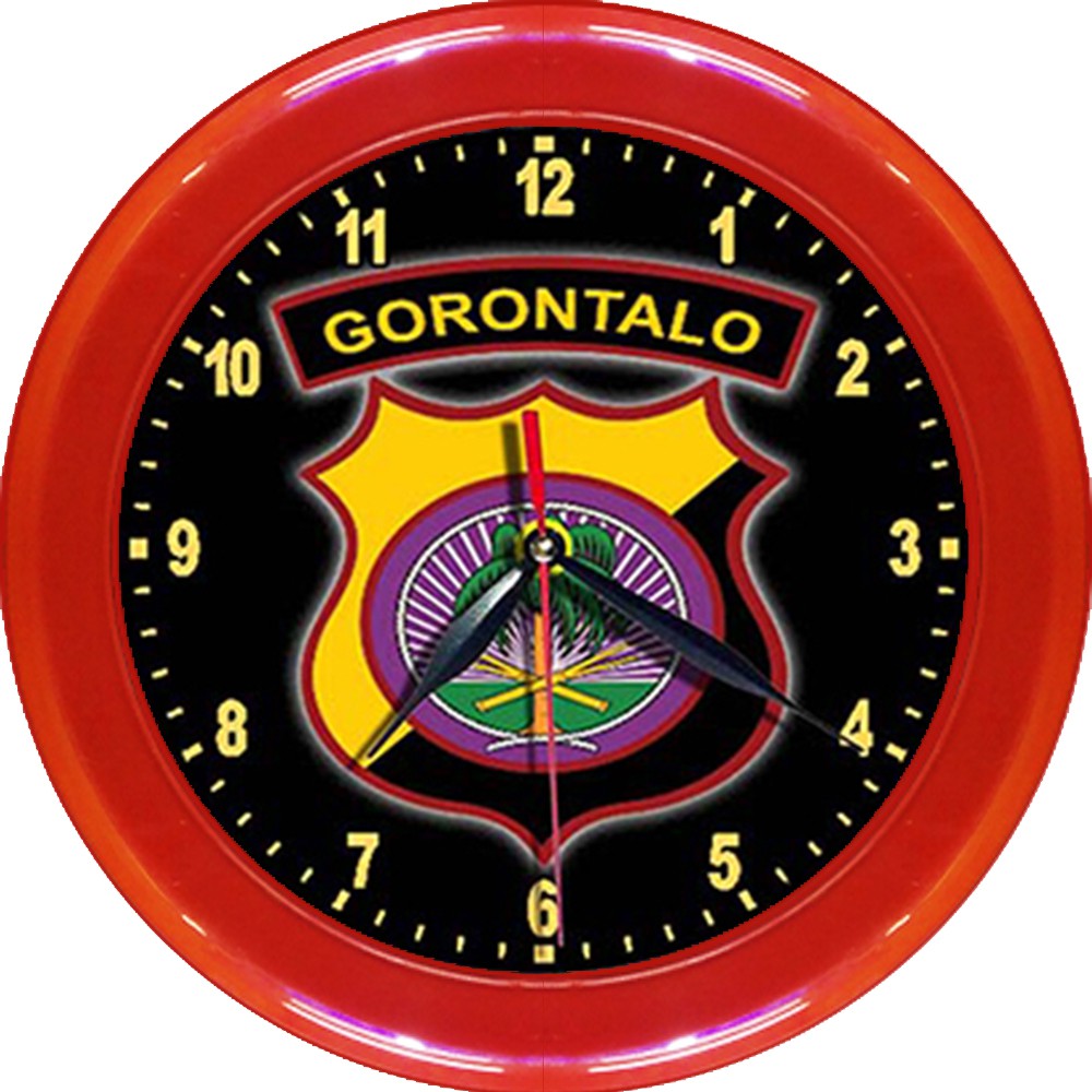 JAM DINDING POLDA GORONTALO   (DIAMETER 30CM)