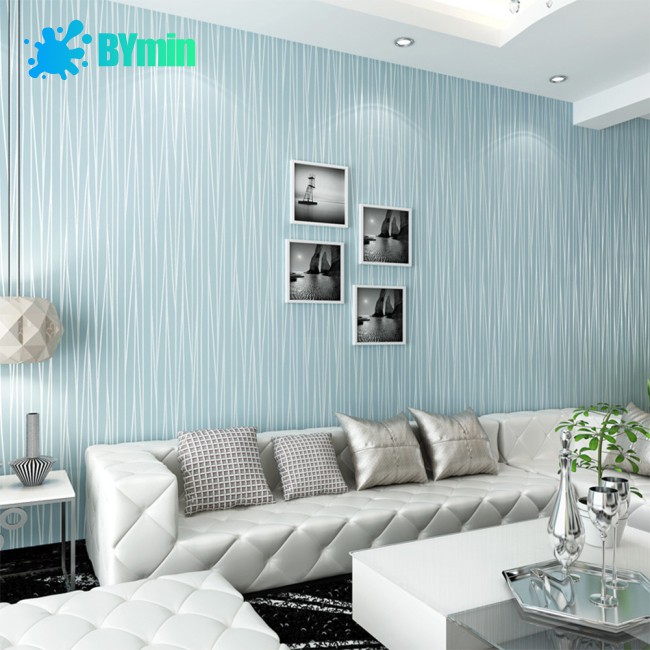 Morden 3d Non Woven Wallpaper Vertical Stripe Stickers For Bedroom Living Room Tv Background Home Decor Shopee Indonesia