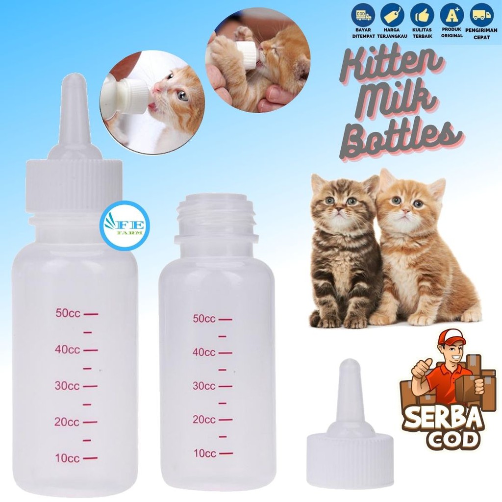 Botol Dot Kucing Botol Susu Kucing Botol Susu Anjing 80ML Kitten Dot PREMIUM QUALTY FEFARM