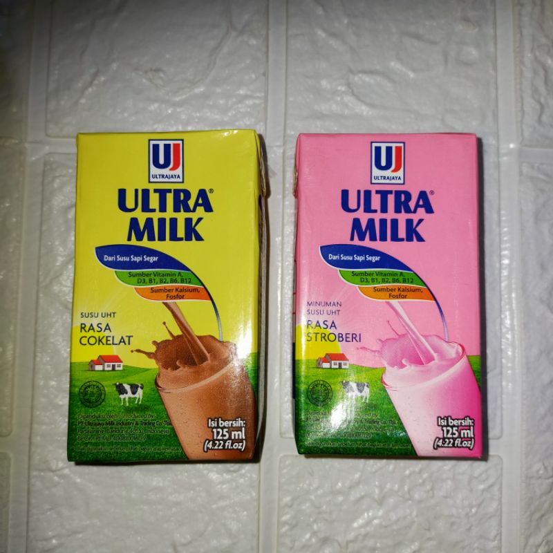 

ULTRAMILK SUSU UHT RASA COKLAT/COKELAT, STROBERI/STOBERI 125ml Warung Online