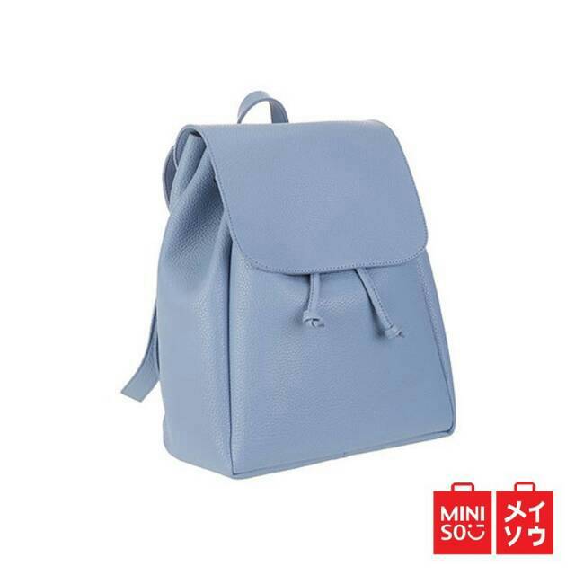 MINISO ORIGINAL Casual Style Backpack TAS RANSEL  Kulit Jeruk