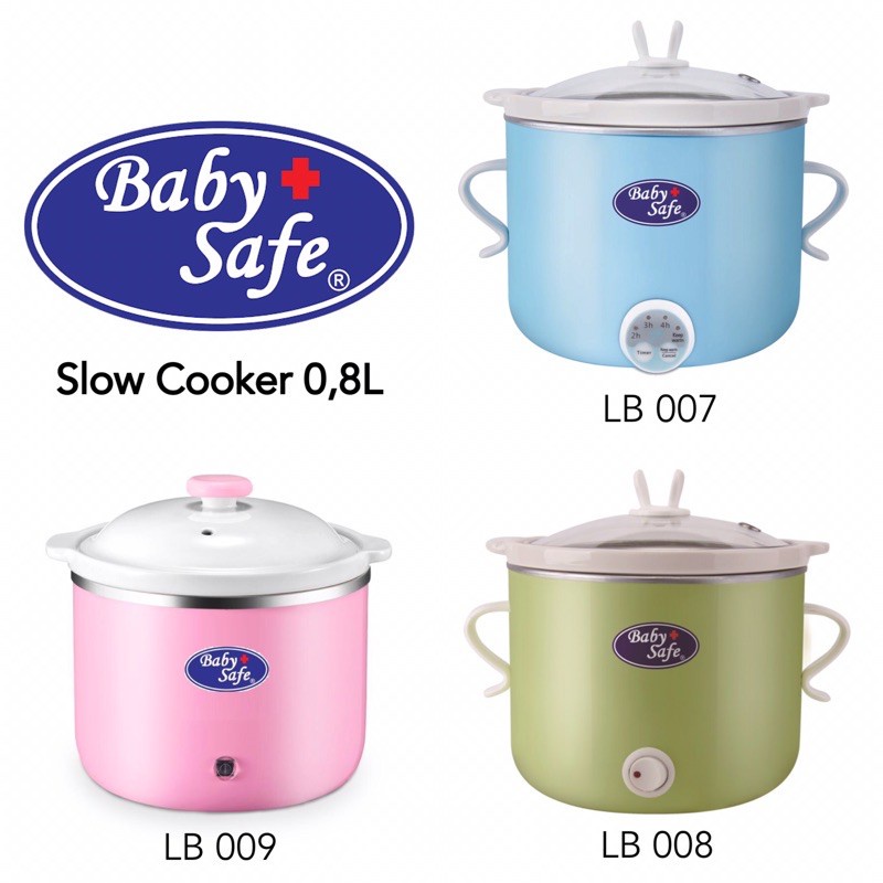 BABY SAFE SLOW COOKER ||LB 007(BIRU) ||LB 008 (HIJAU) || LB 009 (PINK)