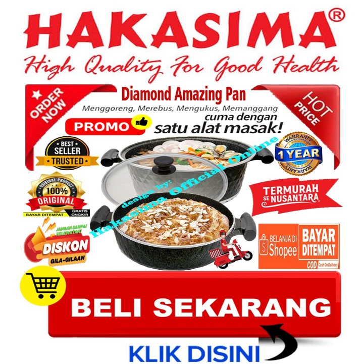 [GARANSI 1 thn] HAKASIMA DIAMOND AMAZING PAN PROMO PANCI SET SERBAGUNA WAJAN PENGGORENGAN PEMANGGANG
