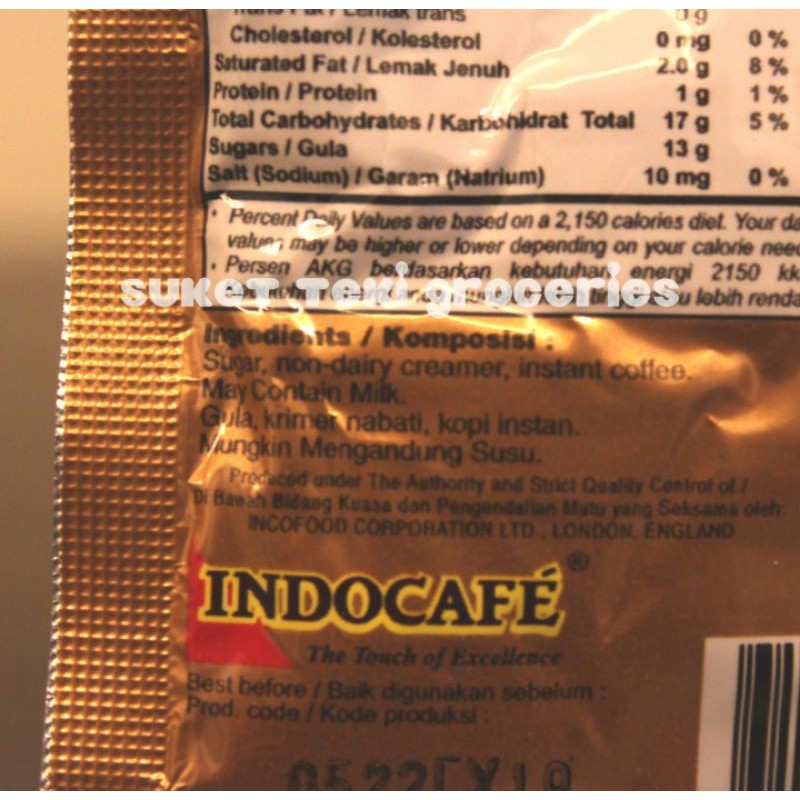 Indocafe Coffeemix 3 in 1 Renceng 10 sachet x 20gr READY Grosir