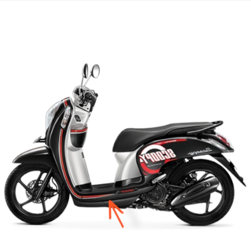 Bordes bawah kanan kiri scoopy fi injeksi old lama black hitam win