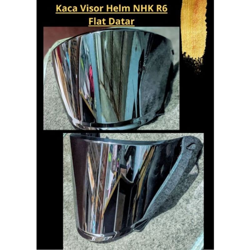 Kaca Visor Helm NHK R6 R 6 Iridium Silver Bonus BREKET Rachet Kupingan