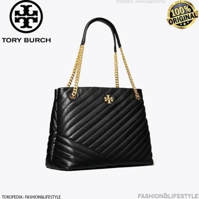 Tory Burch Kira Chevron Tote Bag Black - Tas Tory Burch Original 1000% BERKAH