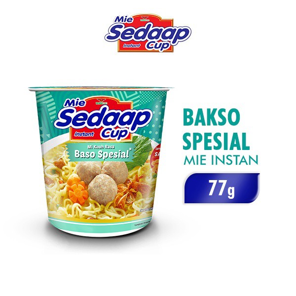 Jual Sedaap Mie Instan Cup Bakso Spesial 77 Gr Shopee Indonesia