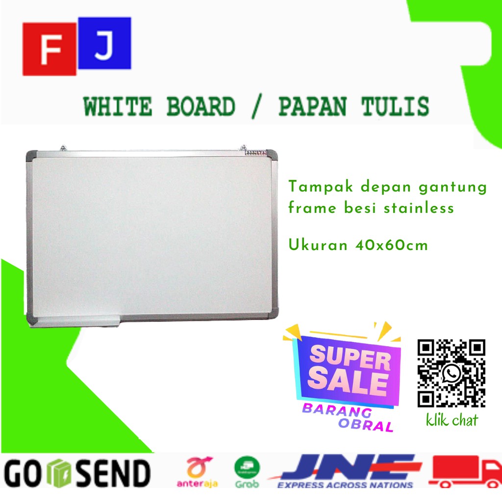 

Whiteboard SAKANA 40x60cm – Papan Tulis Whiteboard 40x60cm