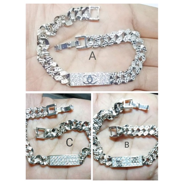 L11. Gelang xuping wanita lapis emas putih silver dgn mata zircon ukuran 18 cm