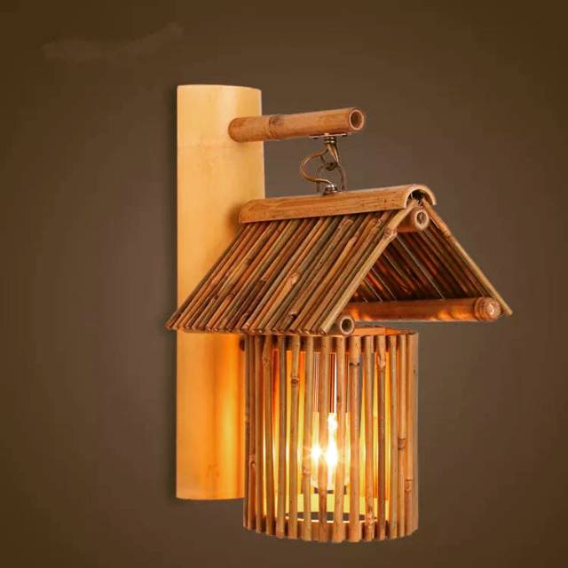 lampu unik bambu