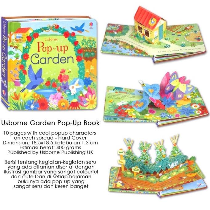 

Usborne Pop Up Book Garden - Buku Edukasi Impor Anak Timbul Education Thebest