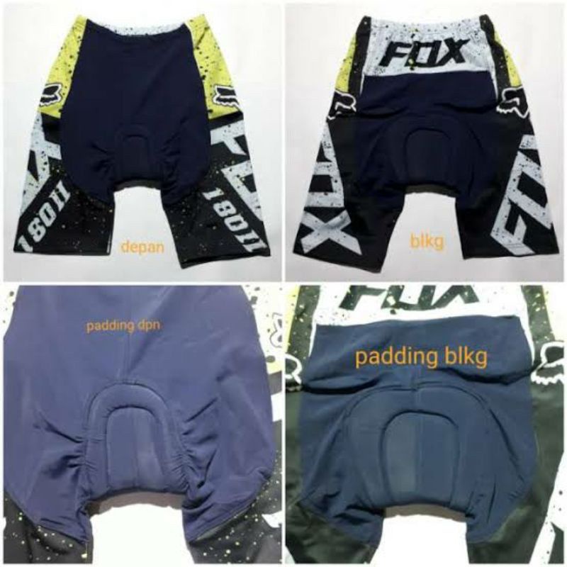 Celana sport gowes padding pendek fox