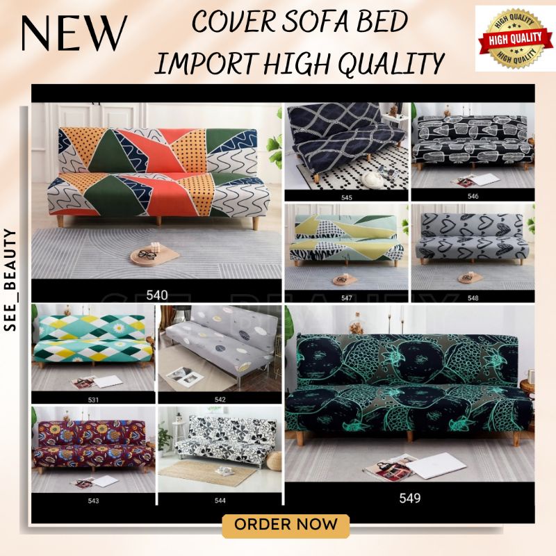 SEETM20 COVER SOFA BED MOTIF COVER SOFA SARUNG SOFA BED ELASTIS COVER SOFA INOAC IFORMA SOFA TAMU FASIA - Cover SOFA BED Sarung SOFA BED stretch elastis NAVY RECTANGLE cover (sarung sofa bed)hanya sarung nya ✅BISA COD✅ COVER SOFA BED ELASTIS / SARUNG sofa