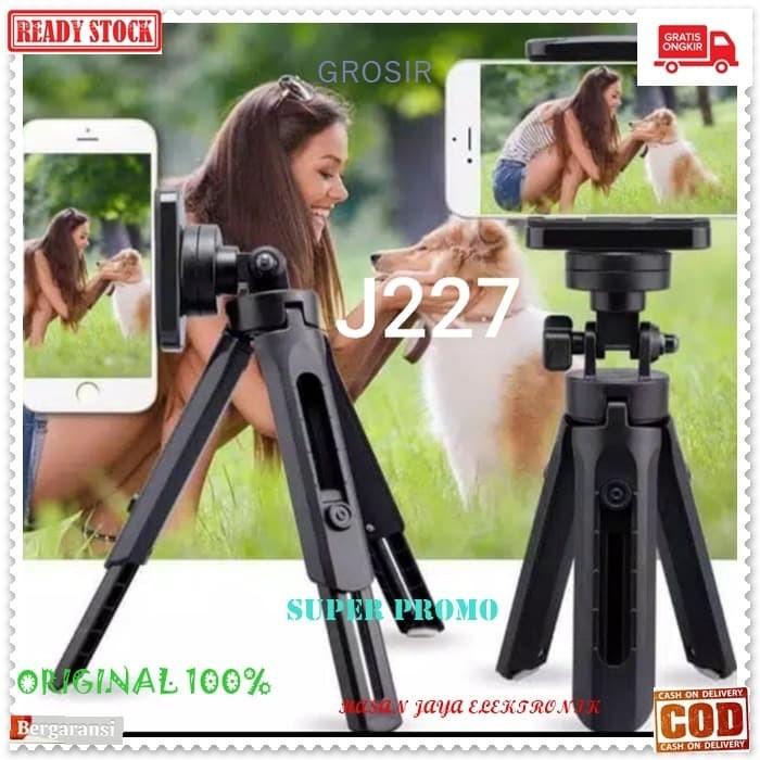 Tripod | J227 Ori 100% Tripod Mini Holder Lipat Kaki Tiga Monopod Pegangan Hp H