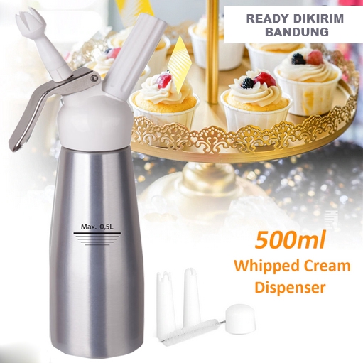 Alat Pembuat Whip Cream Bahan Stainless 500ml