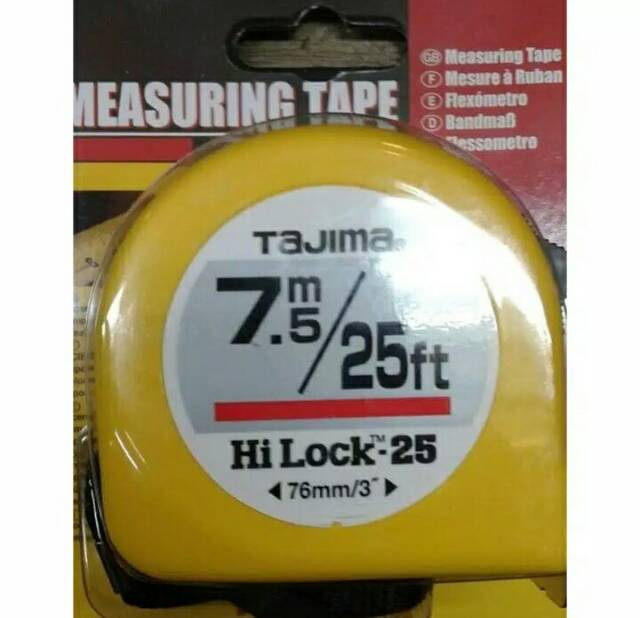 Meteran Tajima 7.5 m Measuring Tape 7.5 steel Japan Original