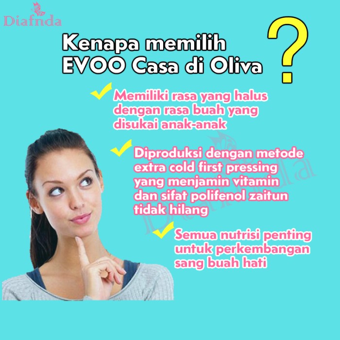 

PROMO TERBATAS - MINYAK EVOO EVO CASA DI OLIVA EXTRA VIRGIN OLIVE OIL MPASI BAYI 250 ML