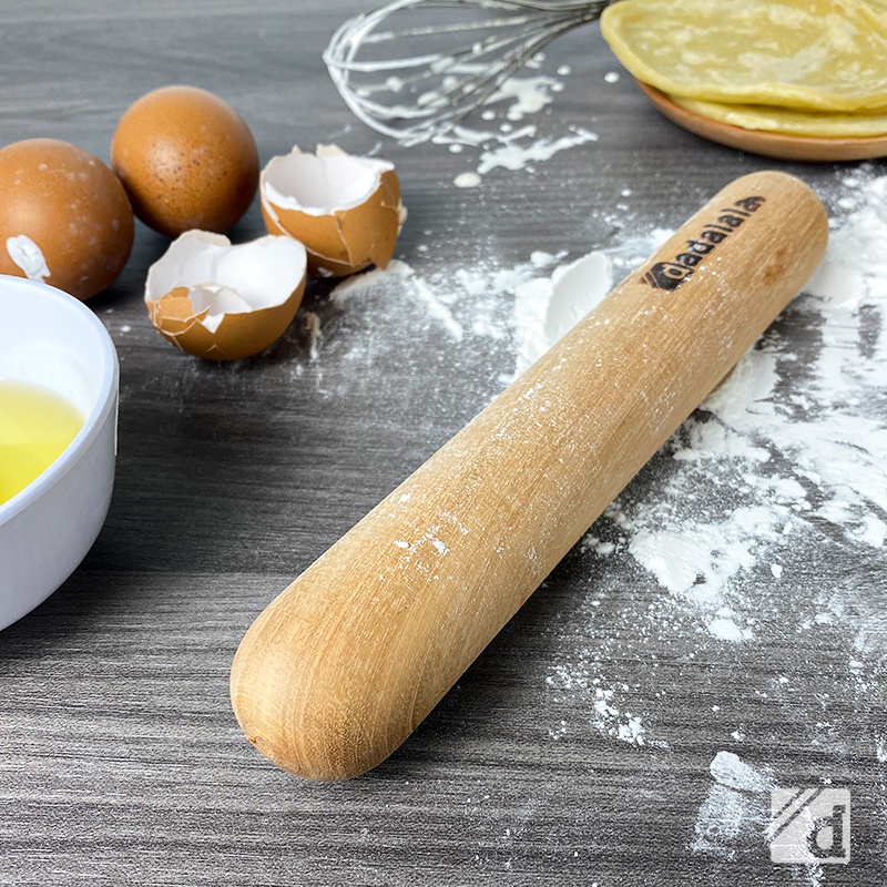DADALALA Rolling Pin Adonan Kue Model STICK Ukuran Kecil 20 Cm Bahan Kayu Mahoni