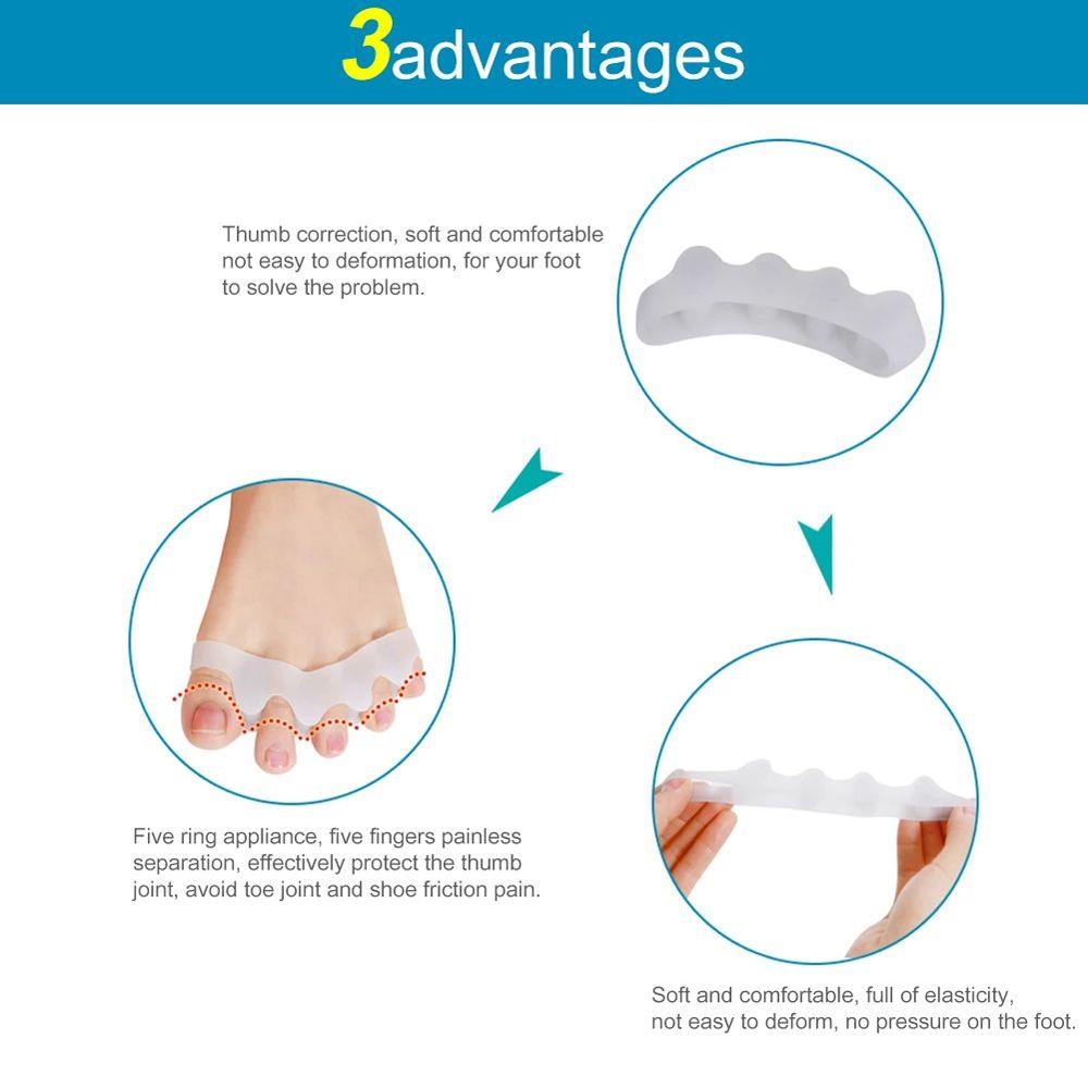 [Elegan] Pemisah Jari Kaki Anak Wanita Professional SEBS Foot Valgus Corrector