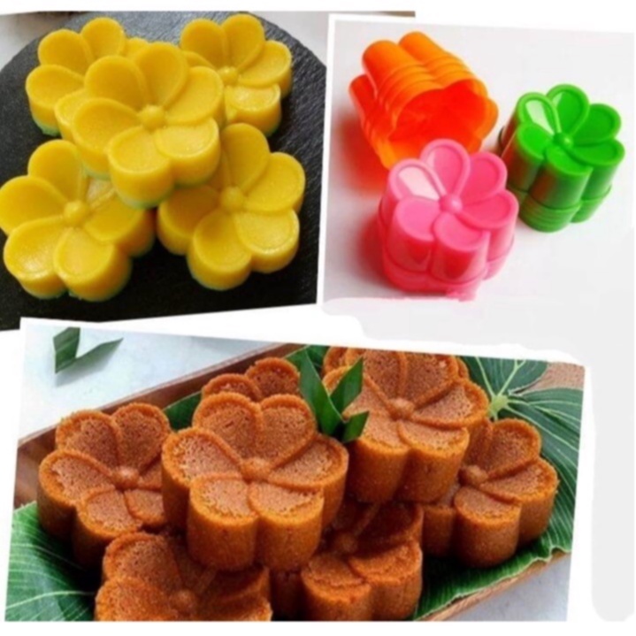 Cetakan Puding Agar Jasmine / Cetakan Jelly / Cetakan Putu Ayu Jasmine / Cetakan Kue Plastik isi 12pcs