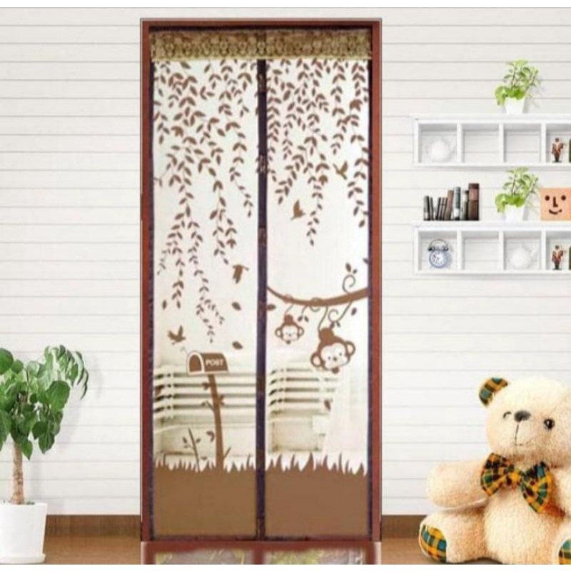 kelambu Magnet anti nyamuk gorden selambu pintu kamar tirai Motif karakter model terbaru bahan Tebal