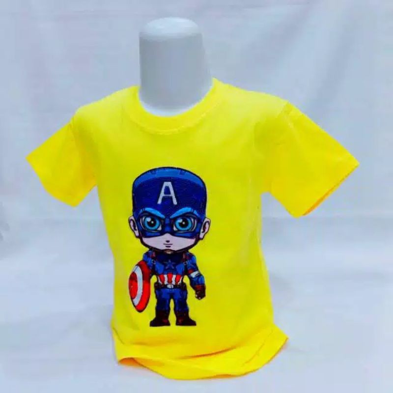 Baju kaos anak LED Captain America