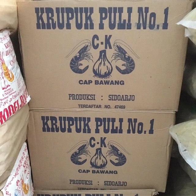 Kerupuk Puli Cap Bawang 5kg / Kerupuk Beras 5kg / Krupuk Puli Karton / Krupuk Puli Dus