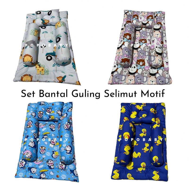 Bantal Anti Peyang Guling Selimut Set Bayi (Set Bedcover)