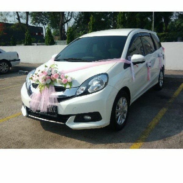 bunga mobil pengantin/hiasan bunga mobil pengantin/dekorasi mobil pengantin