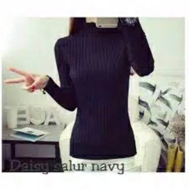 DAISY SALUR TURTLENECK - Sweater Rajut Korea - Baju Rajut Wanita - Grosir Atasan Wanita -