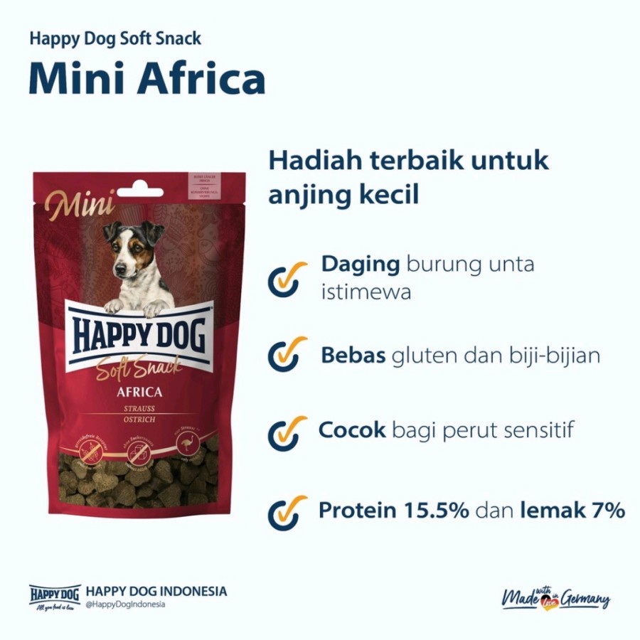 Happy Dog Soft Snack 100gr Mini Snack Sensible Snack Camilan Anjing