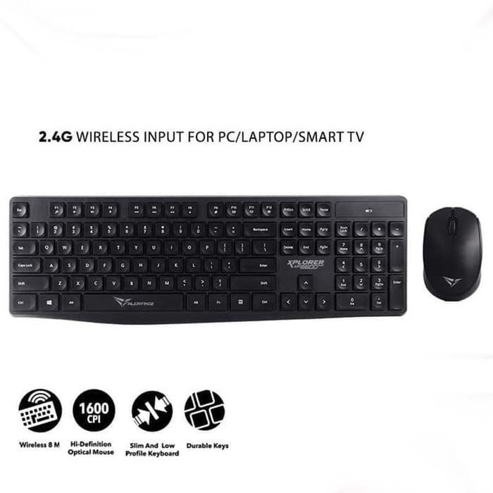 Keyboard Mouse Set wireless Black For Pc Laptop Smart Tv black