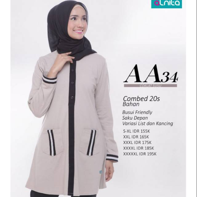 ATASAN ALNITA AA 34 COKLAT SUSU