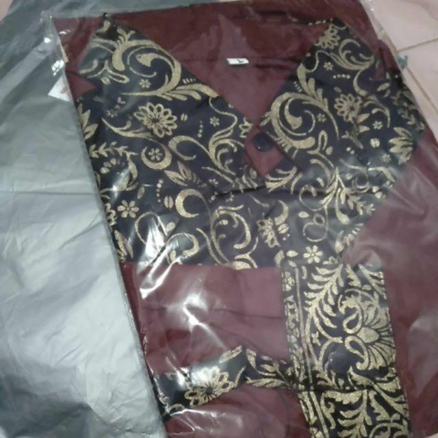Kombinasi Kemeja Batik Sopal Lengan Panjang Clrt M L Xl