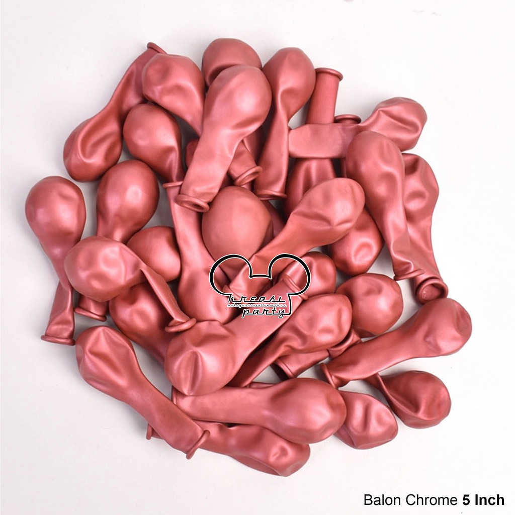 ECER Balon Latex Chrome 5 inch Hot Pink / Balon Chrome / Balon Latex Chrome