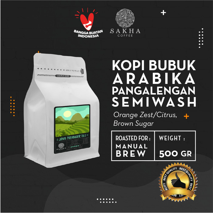 

Kopi Bubuk Arabika Java Preanger For Manual Brew 500 Gram SAKHA COFFEE - KBMPRE500