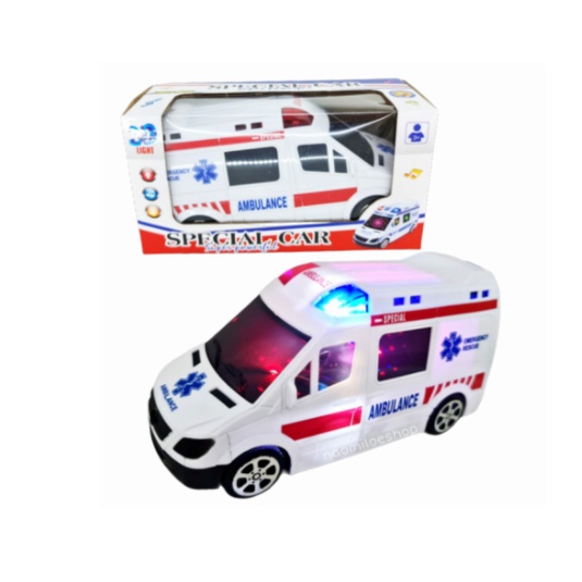 MAINAN MOBIL AMBULANCE 3D/ MAINAN EDUKASI ANAK/MAINAN ANAK LAKI LAKI